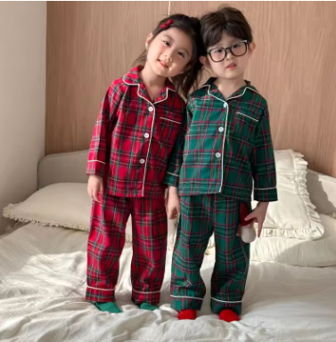 Children's Plaid Pajama Set