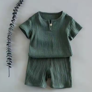 Baby cotton short-sleeve set