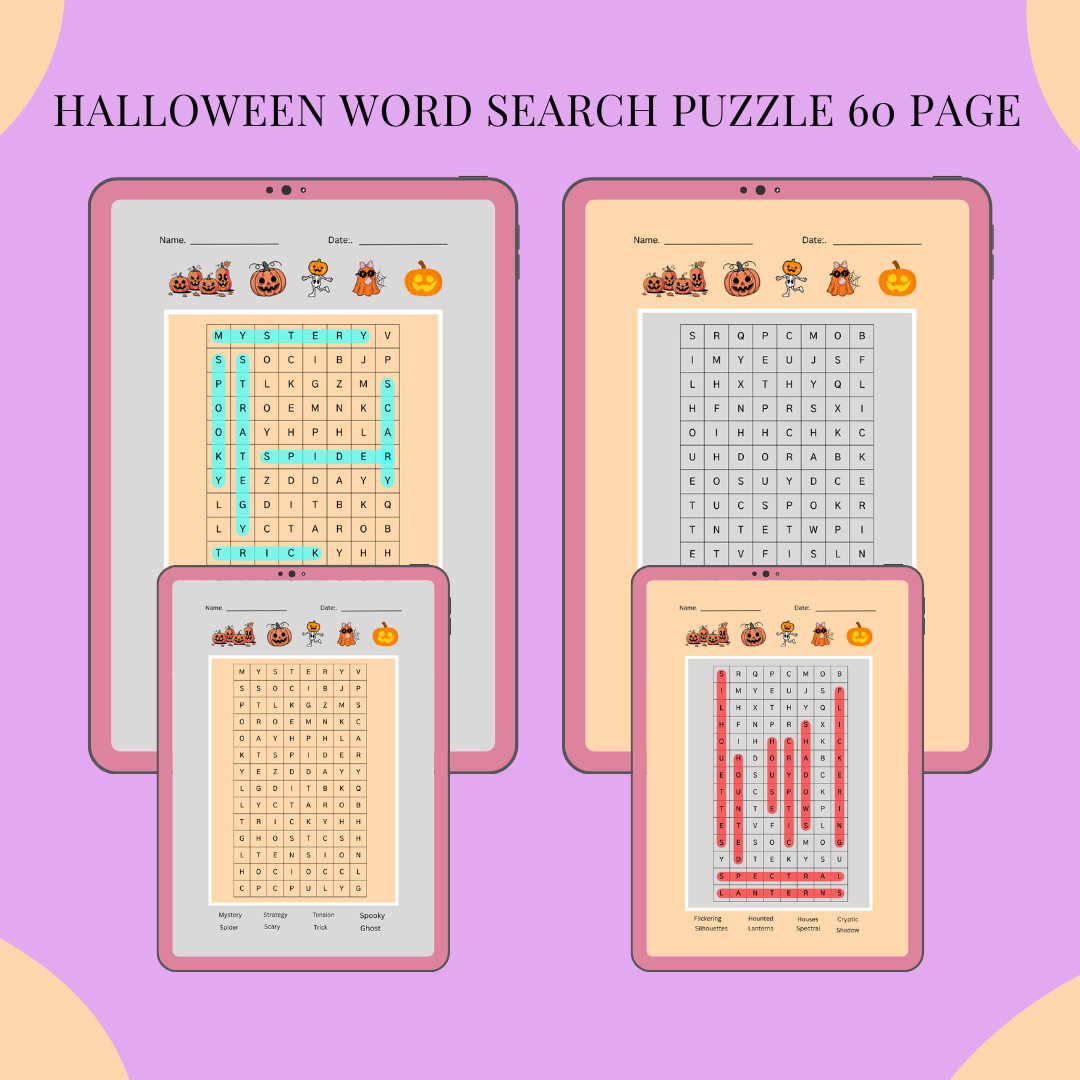Halloween Word Search Puzzle Book