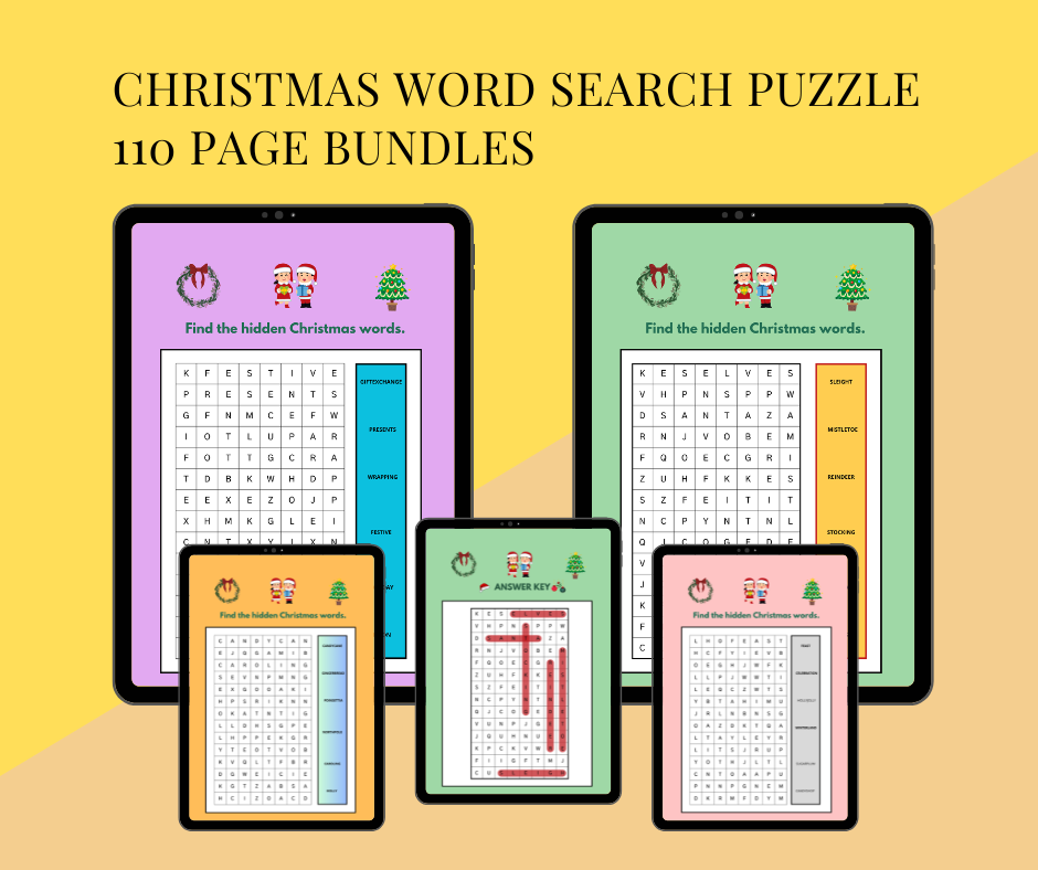 Christmas Word Search Puzzle Bundle