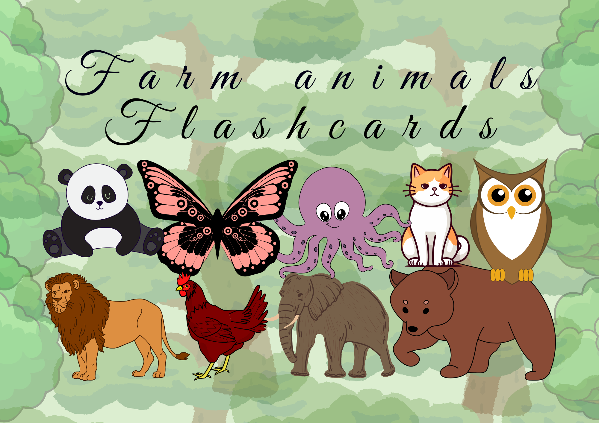 Farm Animals Flashcards  25 page