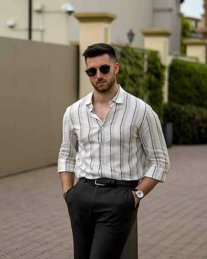 Men’s Striped Linen Shirt