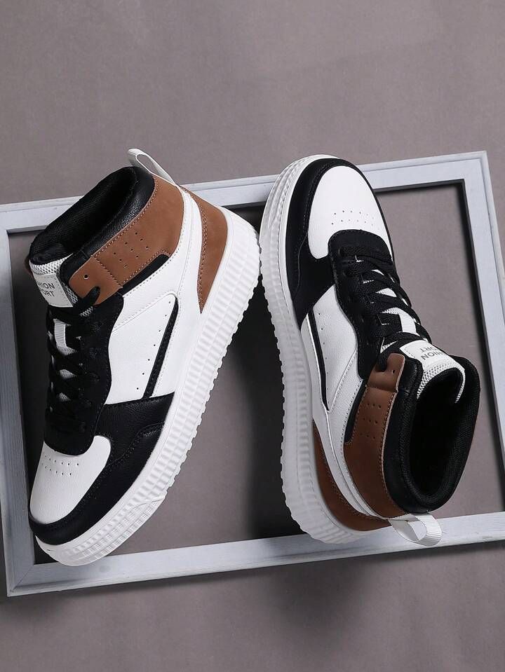 High-top Colorblock Sneakers