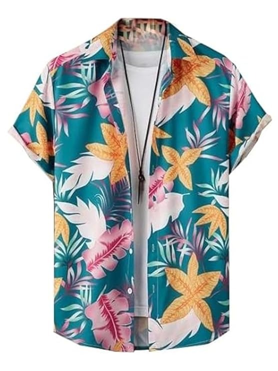 Men's Tropical Print Hawaiian Shirt