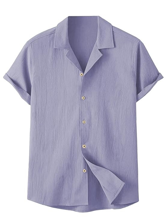 Short Sleeve Light Purple Shirt