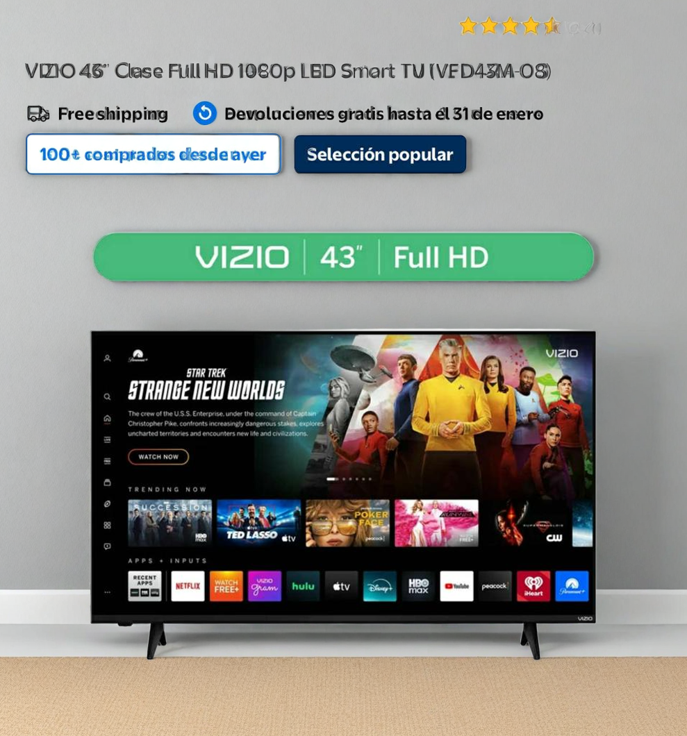 VIZIO 43'' Full HD LED Smart TV