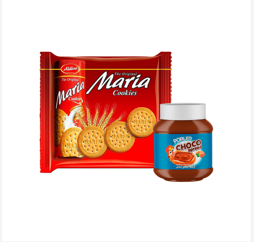 Galletas María y crema de chocolate