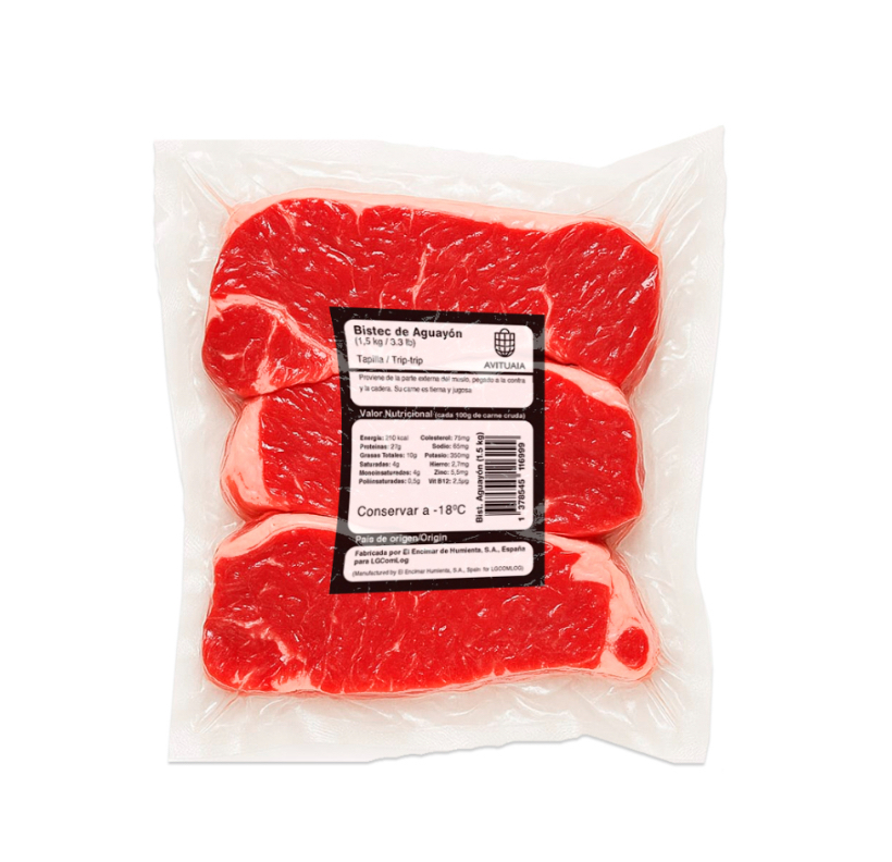 Trozos de carne de res Avituai 1.5 kg / 3.3 lb