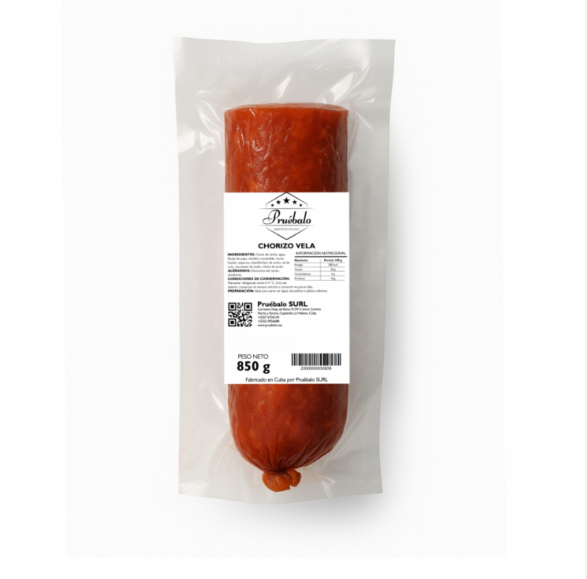 Chorizo vela Pruébalo (850 g / 1.87 lb)