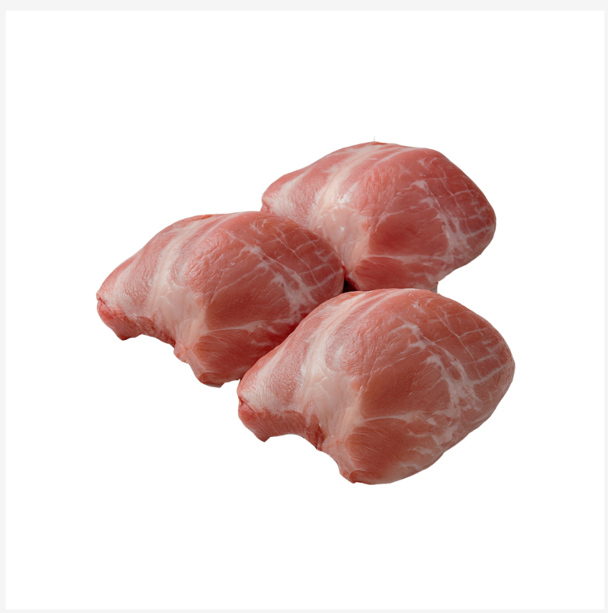 Tres bolas de pierna de cerdo para asar 4.8 kg / 9 lb