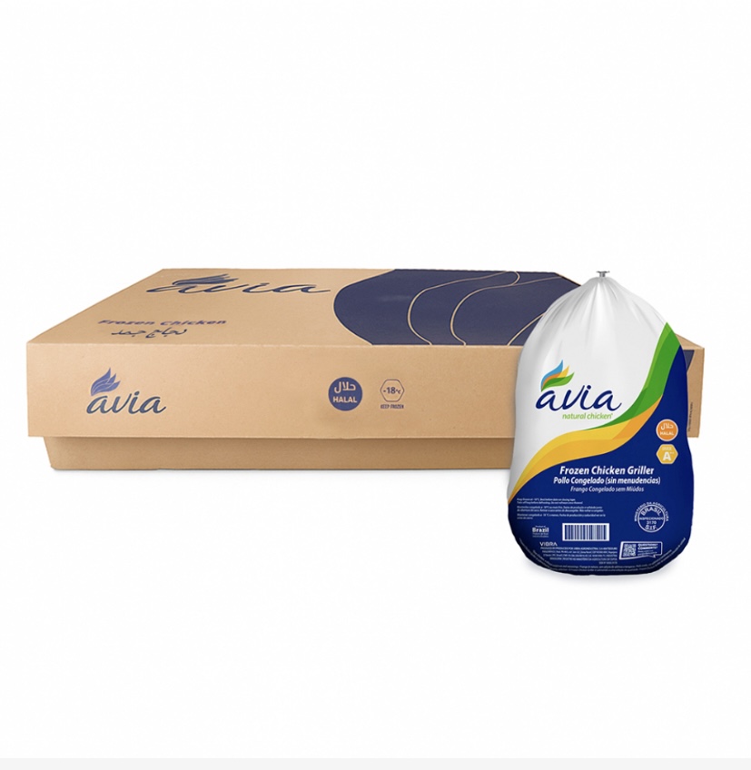 Caja de pollo entero congelado sin menudos Avia