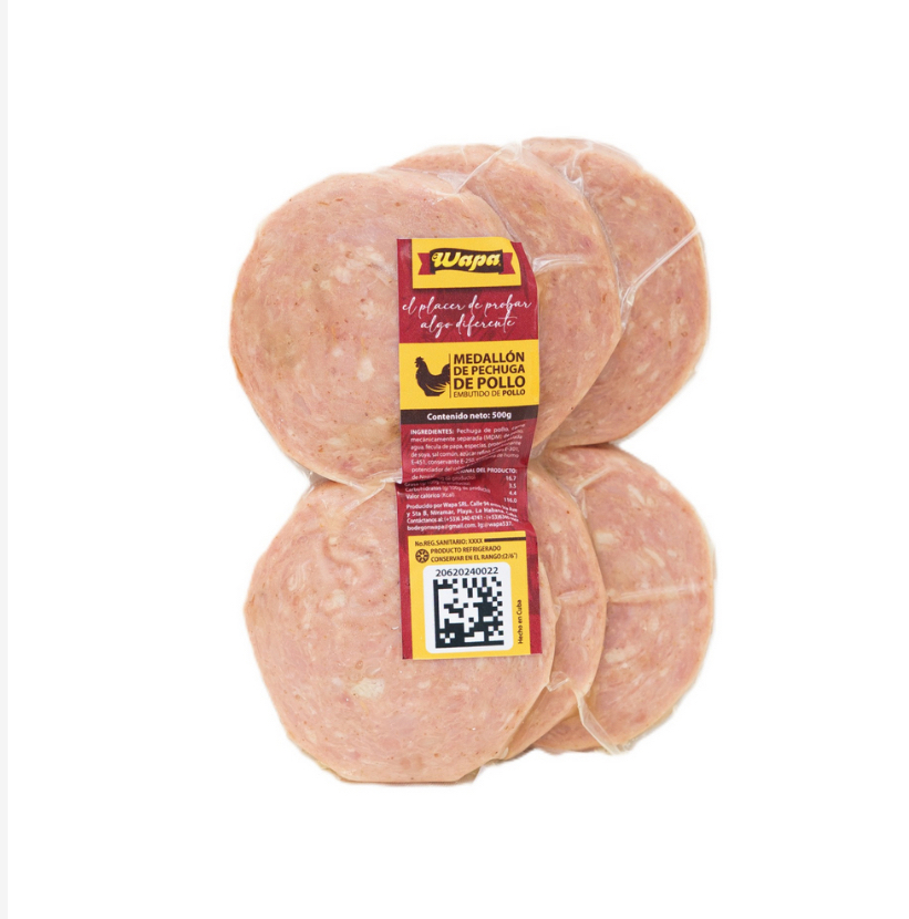 Medallón de pechuga de pollo Wapa (500 g / 1.1 lb)