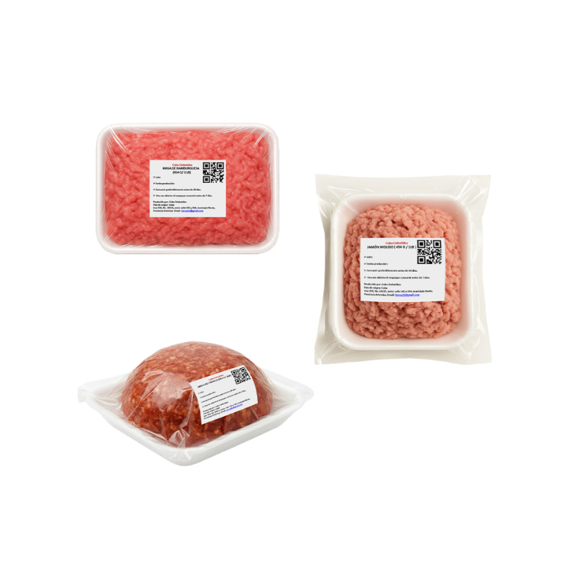 Combo de masa de chorizo, hamburguesa y jamón molido