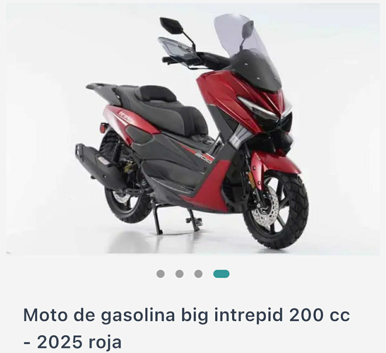 Big Intrepid 200cc Gasoline Motorcycle - 2025, Red