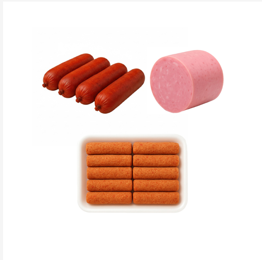 Chorizos rojos, jamón Vicky y croquetas de jamón