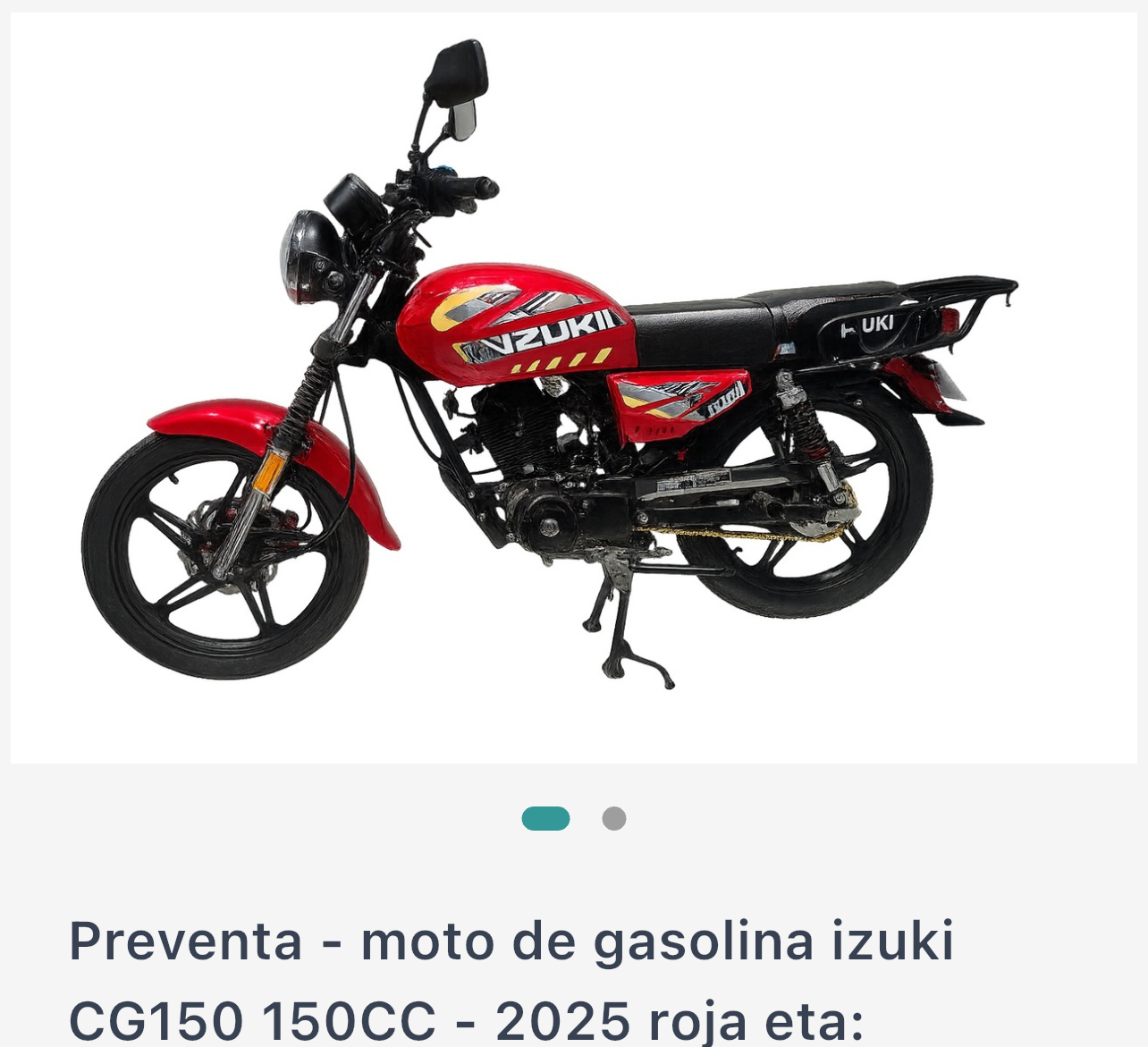 Motocicleta Izuki CG150 150CC