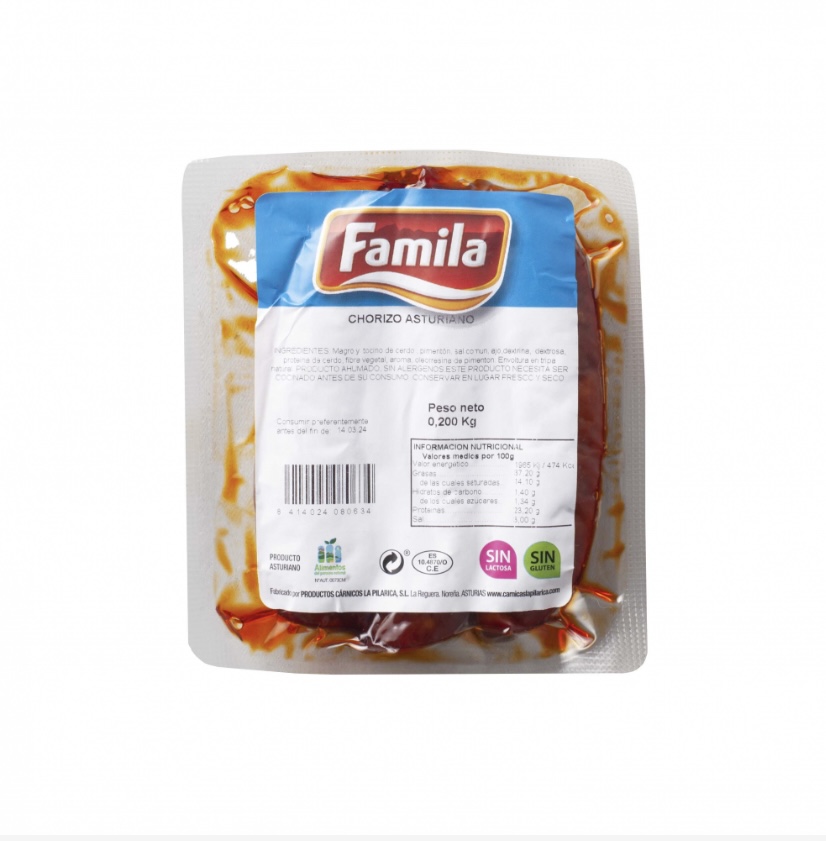 Chorizo asturiano Famila (200 g) 7.04 oz