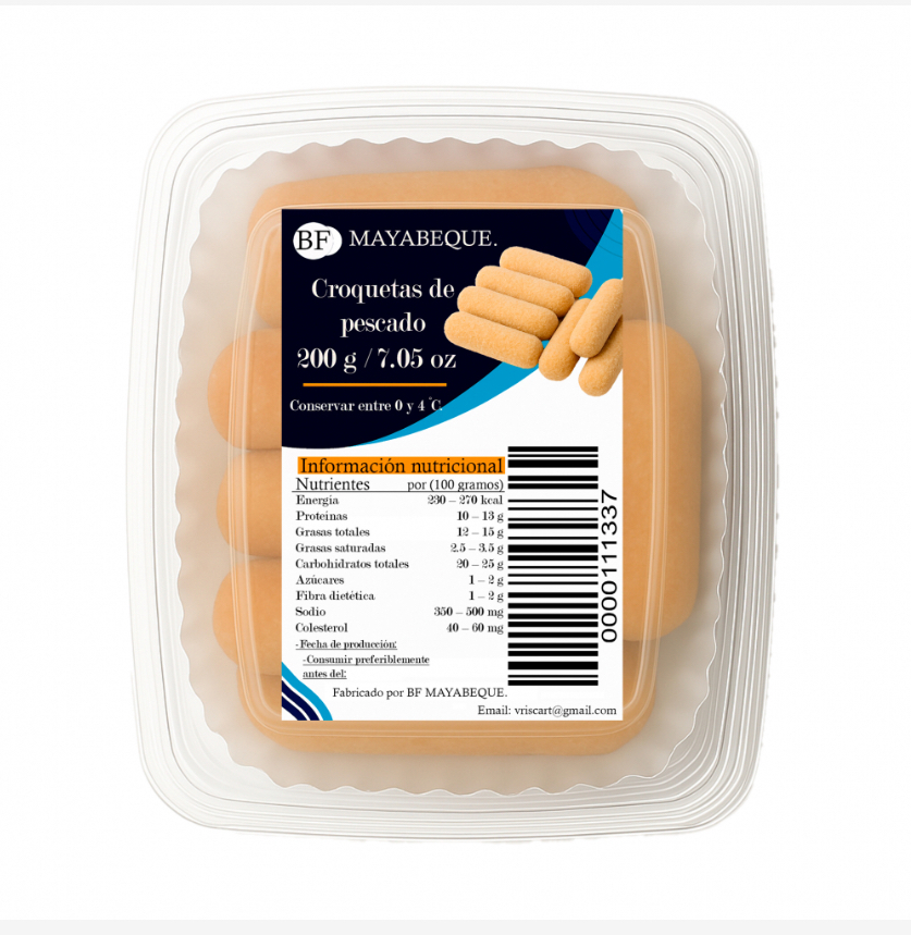 Croquetas de pescado bf Mayabeque 200 g 7.05 oz