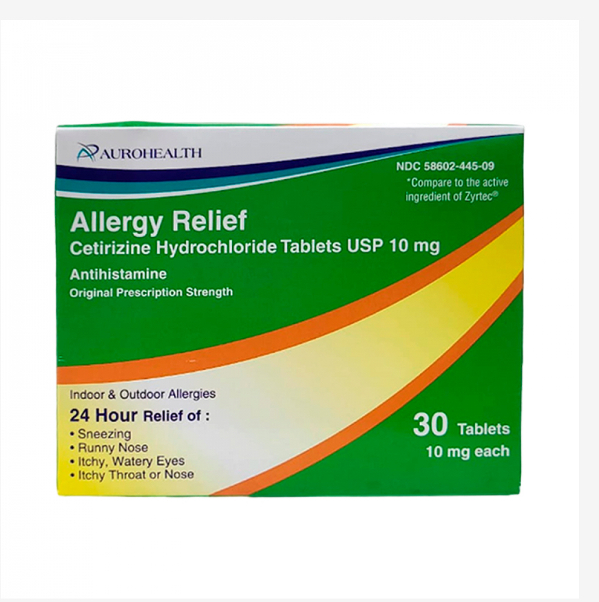 Tabletas de Cetirizina 10 mg