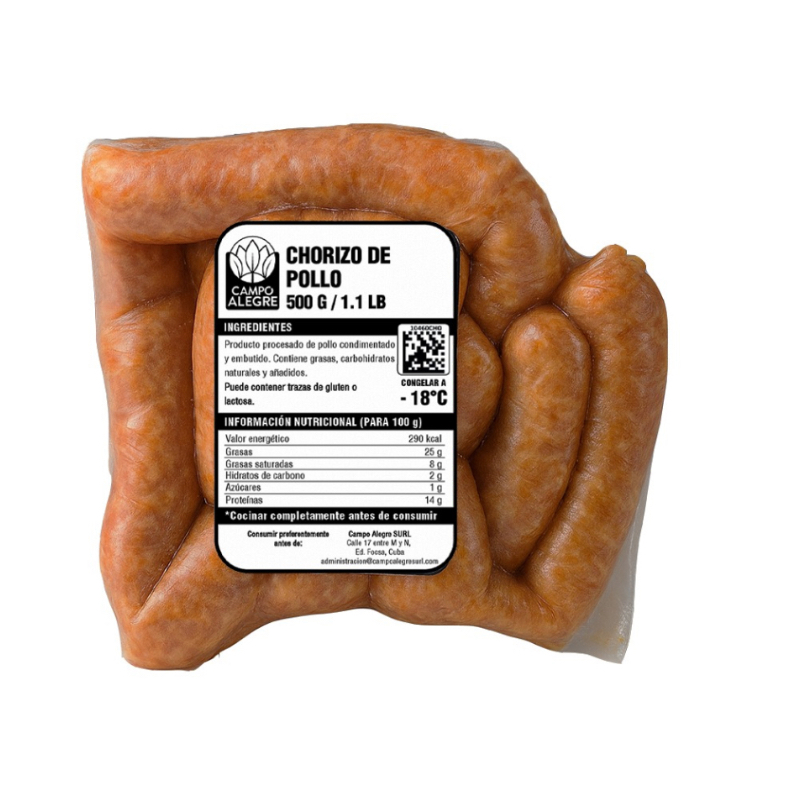 Chorizo de pollo Campo Alegre (500 g / 1.1 lb)