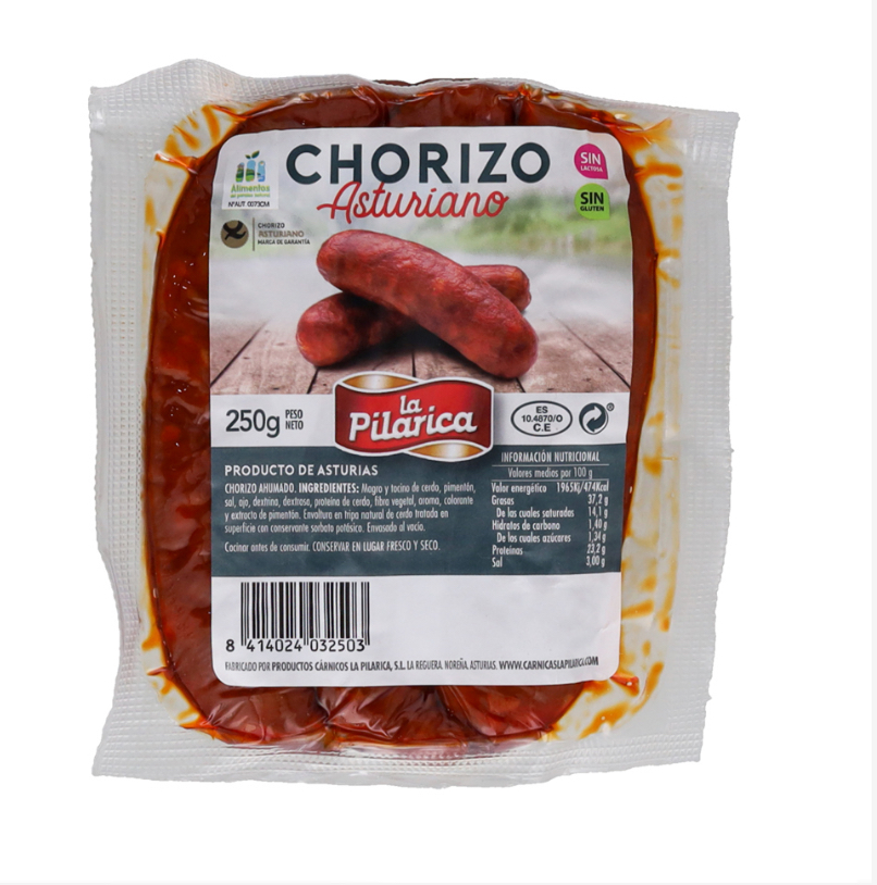 Chorizo Asturiano la Pilarica (250 g)