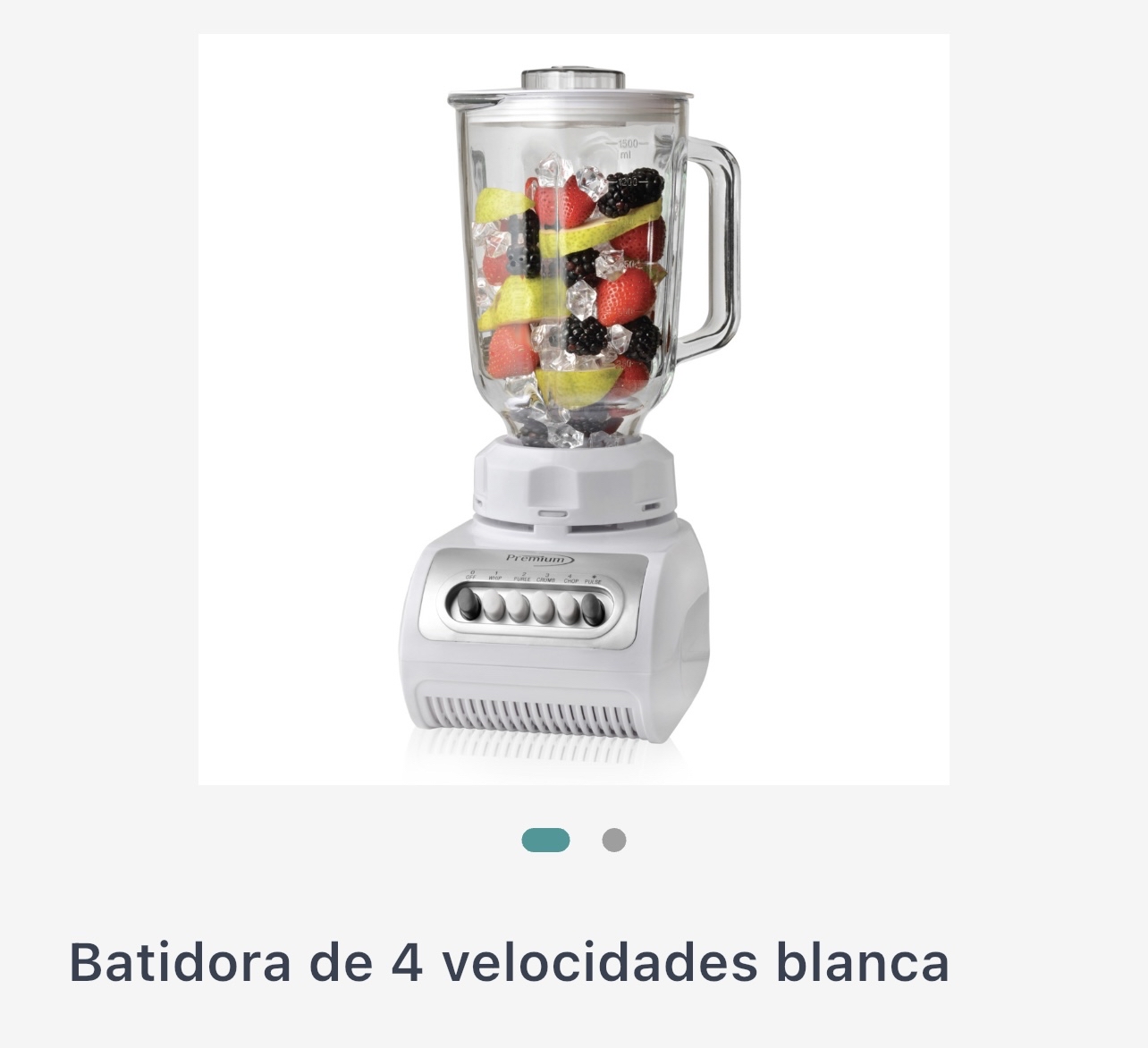 White 4-Speed Blender