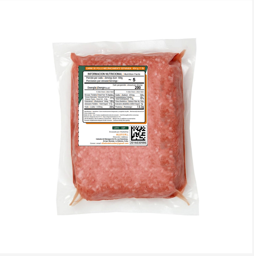 Carne de pollo mecánicamente separada