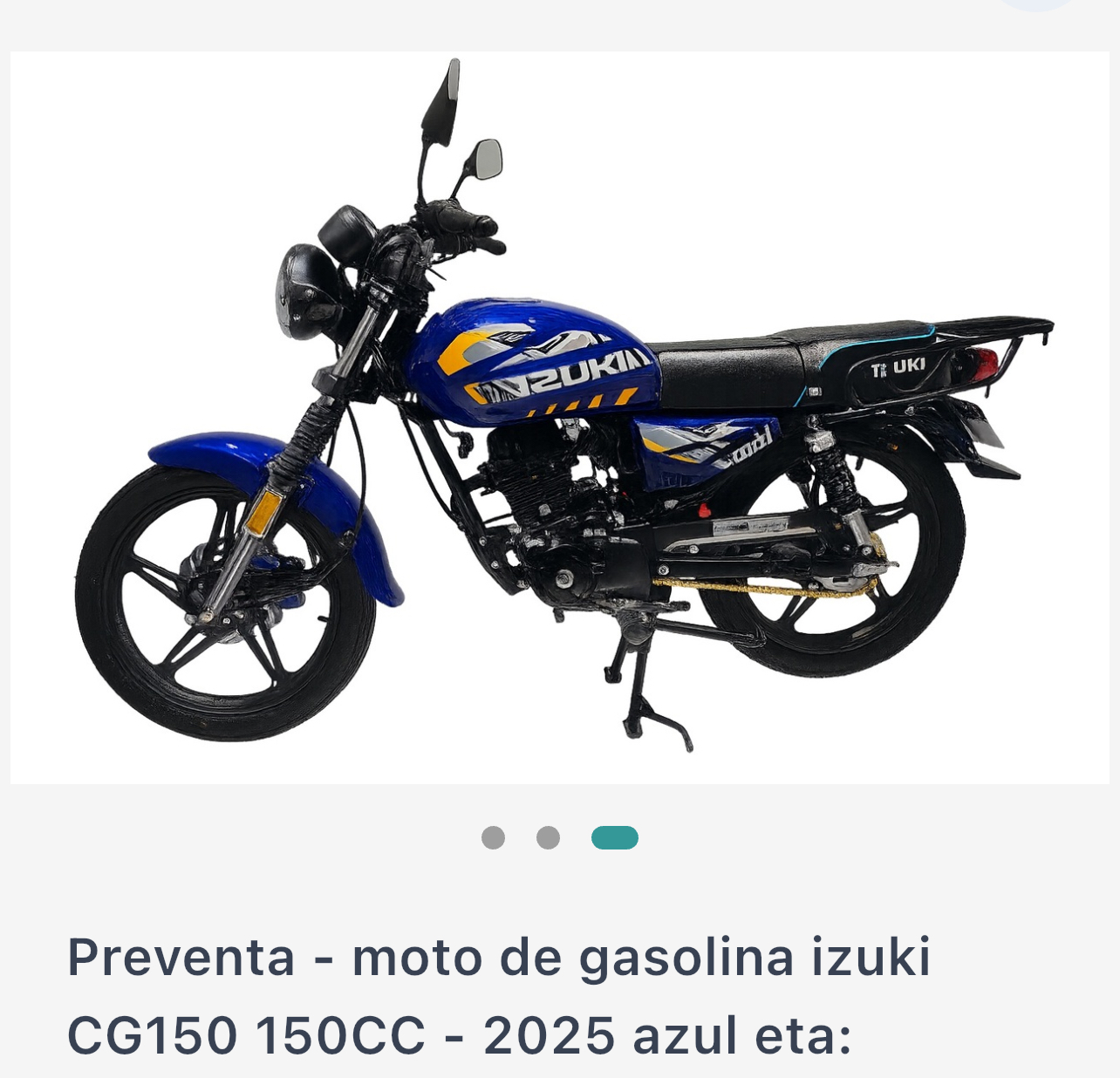 Motocicleta Izuki CG150 150CC
