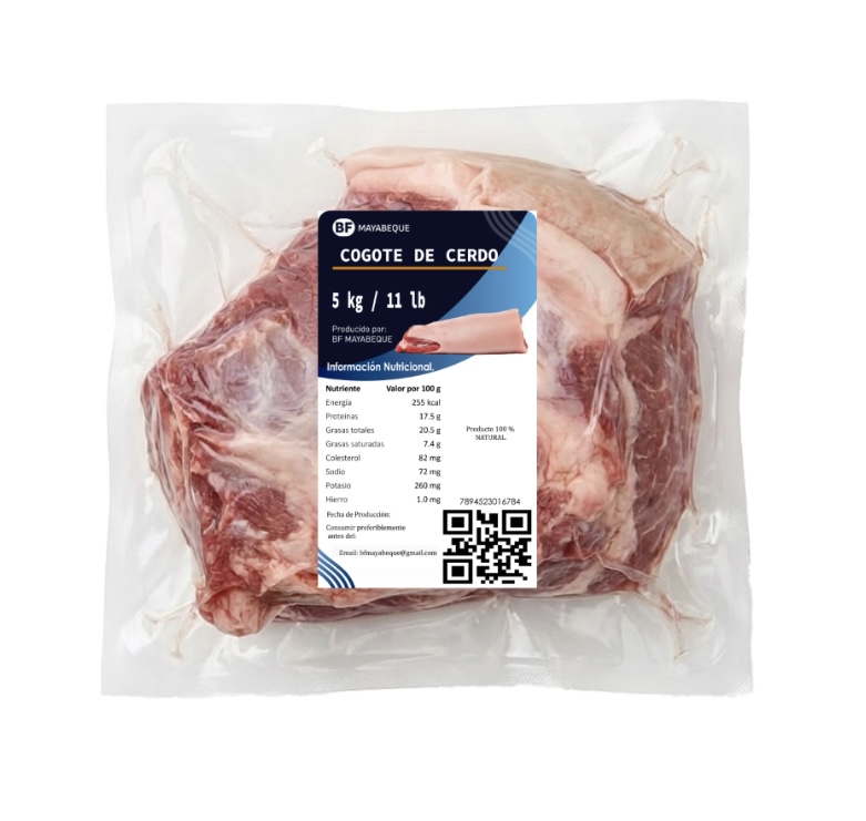 Cogote de cerdo congelado 5kg/11 lb