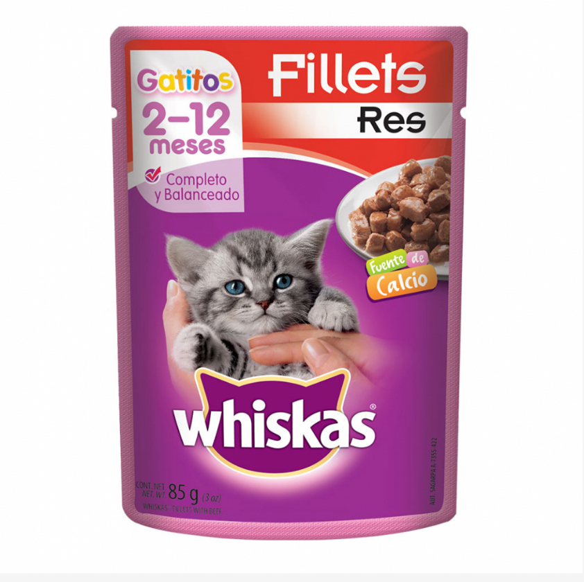 Whiskas Fillets de Res para Gatitos