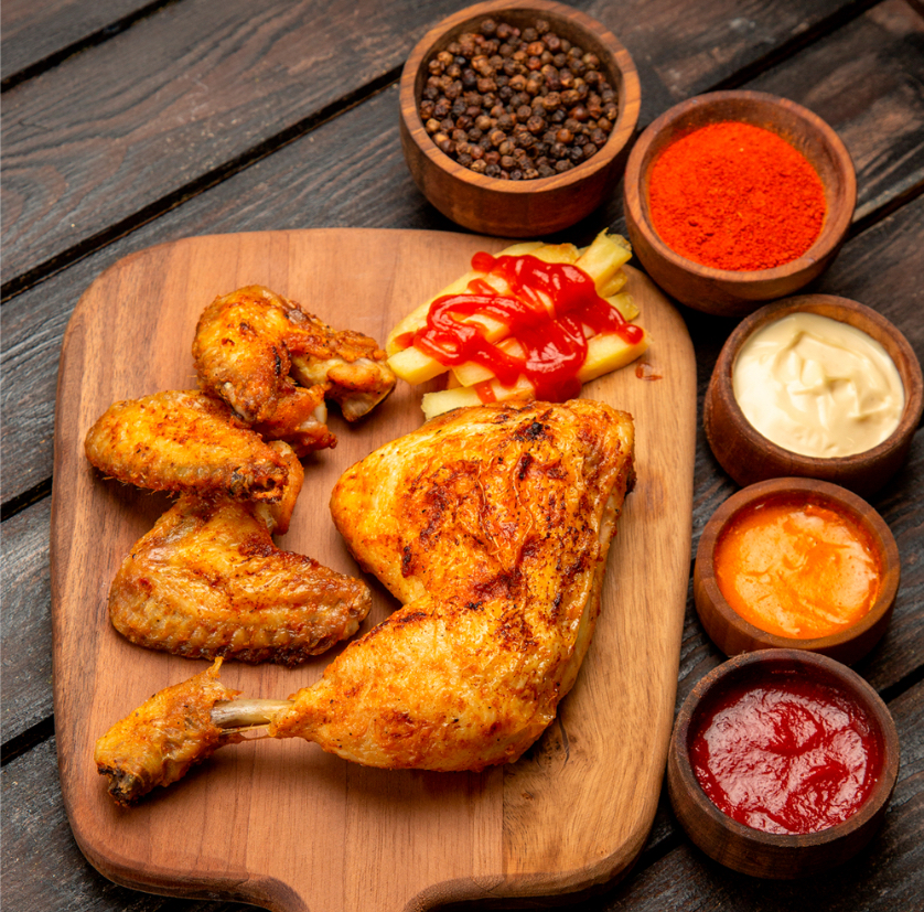 Caja de cuarto trasero de pollo Perdix