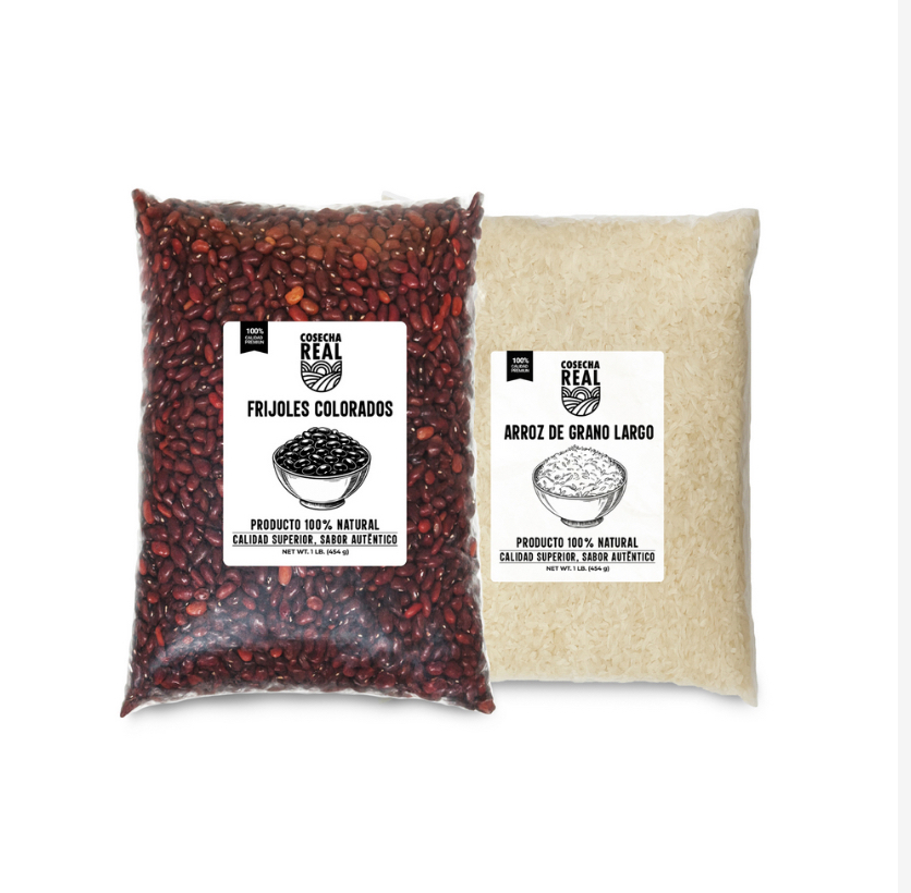 Frijoles colorados + Arroz de grano largo Cosecha Real