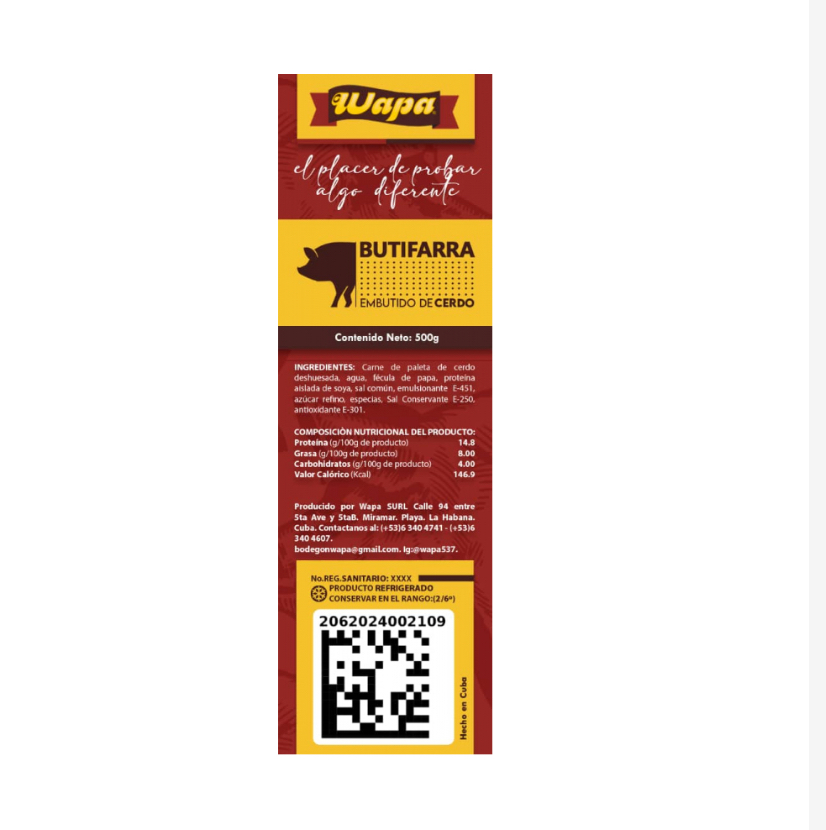 Butifarra Wapa (500 g / 1.1 lb)