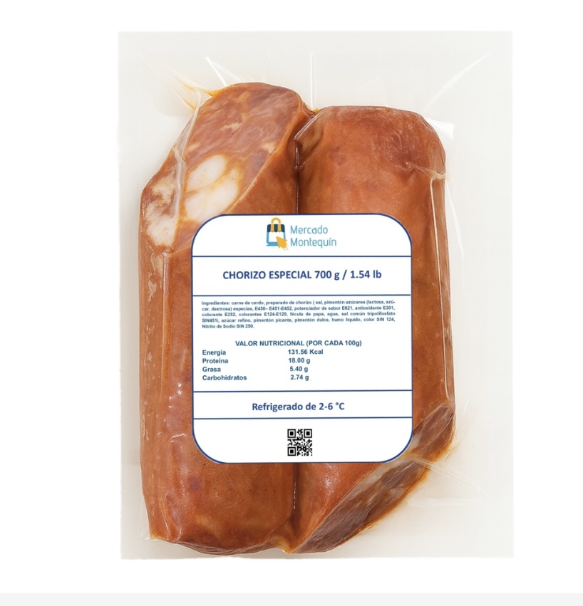 Chorizo especial Montequín (700 g) 1.54 lb