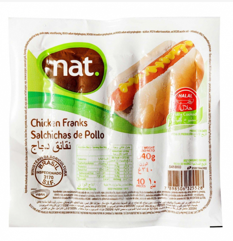 Salchichas de pollo Nat