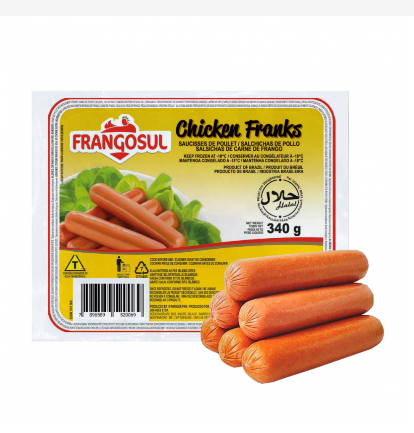 Salchichas de pollo Frangosul