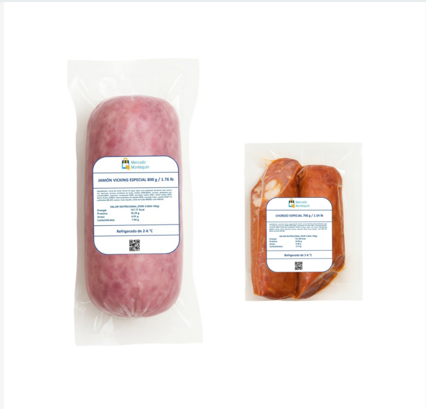 Jamón vicking especial + Chorizo especial