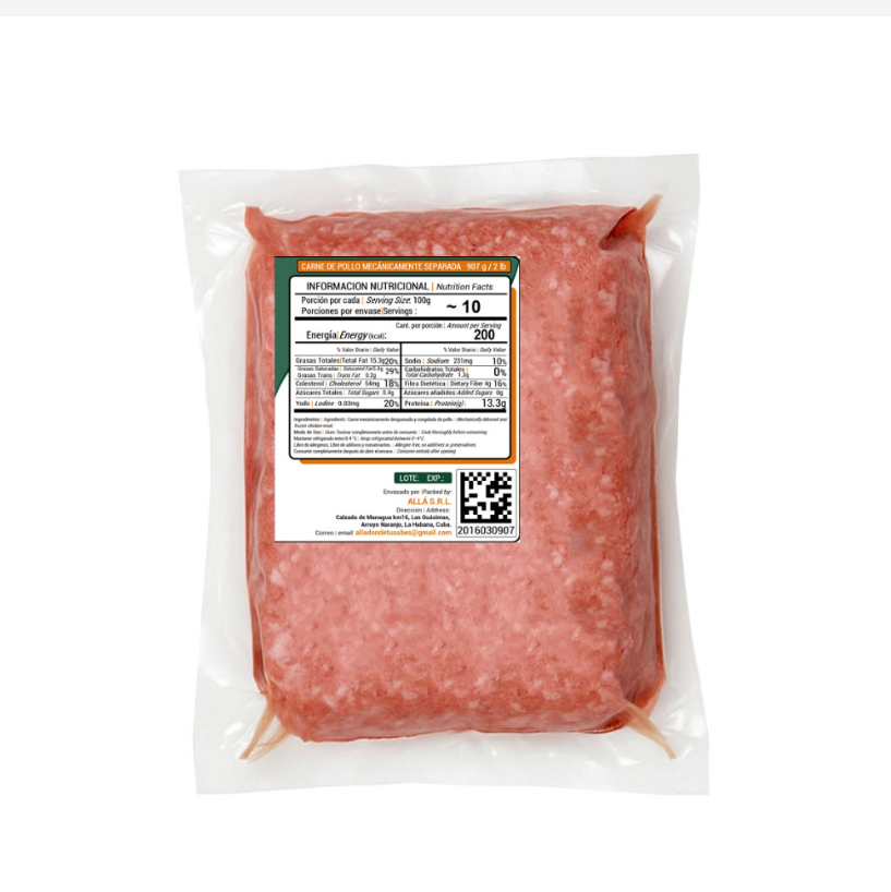 Carne de pollo mecánicamente separada