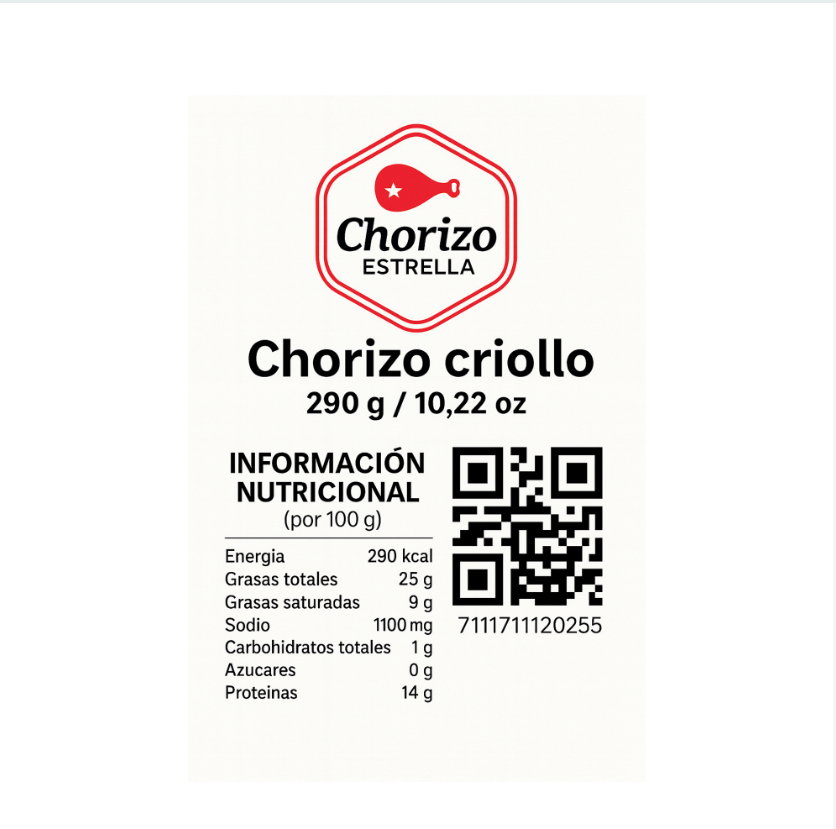Chorizo criollo Delicias Estrella (290 g)