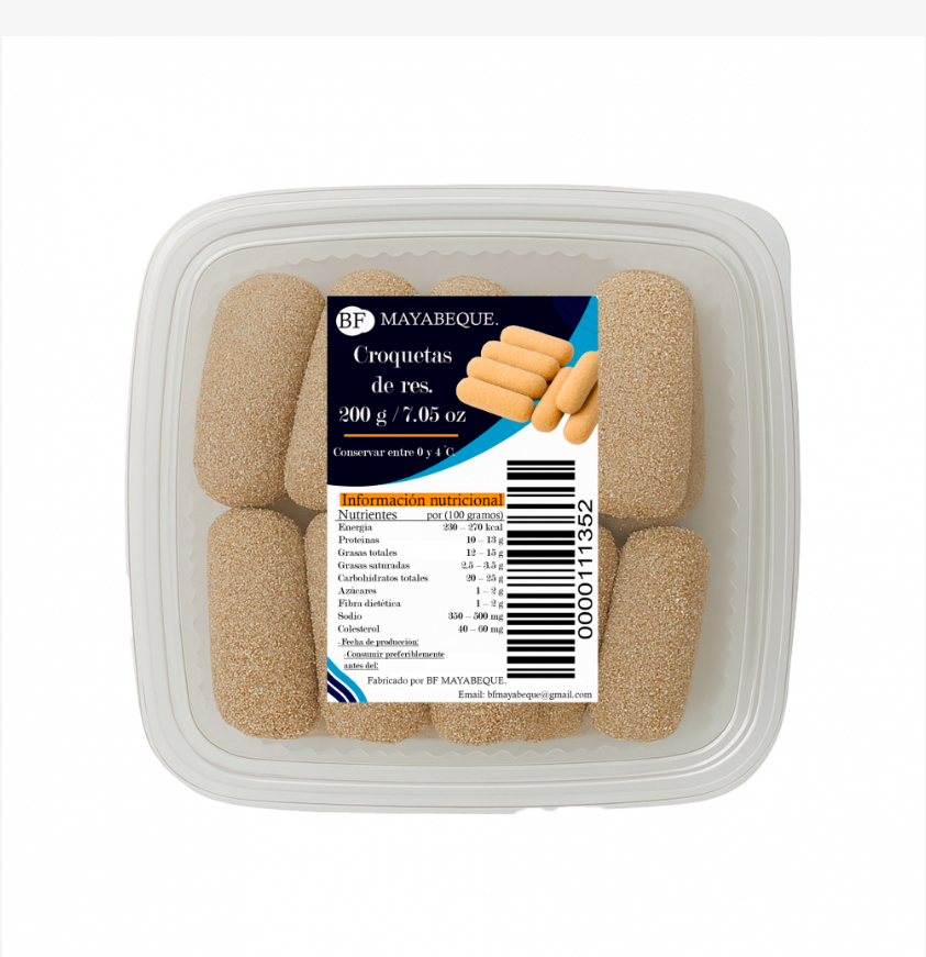 Croquetas de res bf Mayabeque (200 g / 7.05 oz)