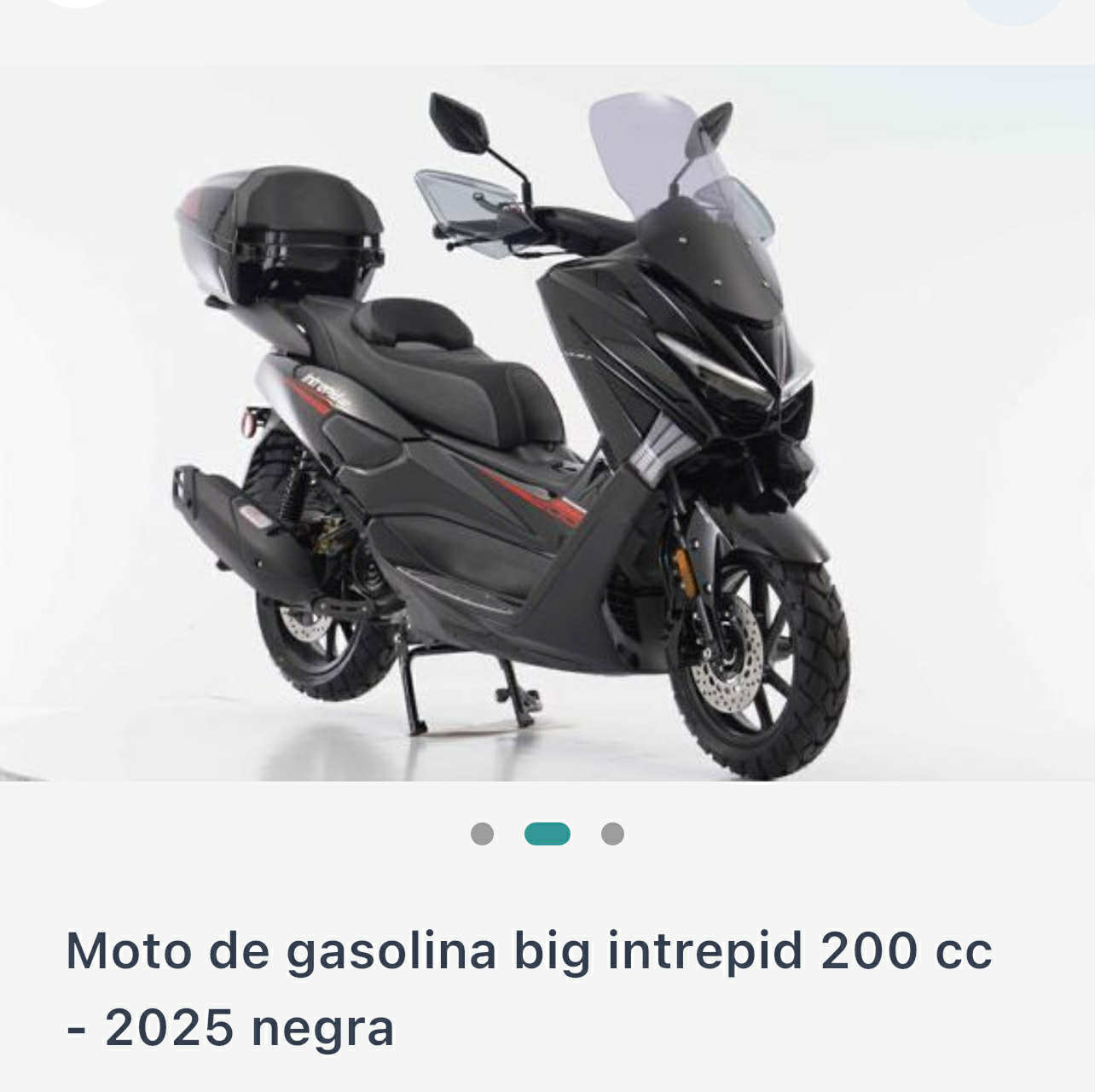 Big Intrepid 200cc Gasoline Motorcycle - 2025 Black
