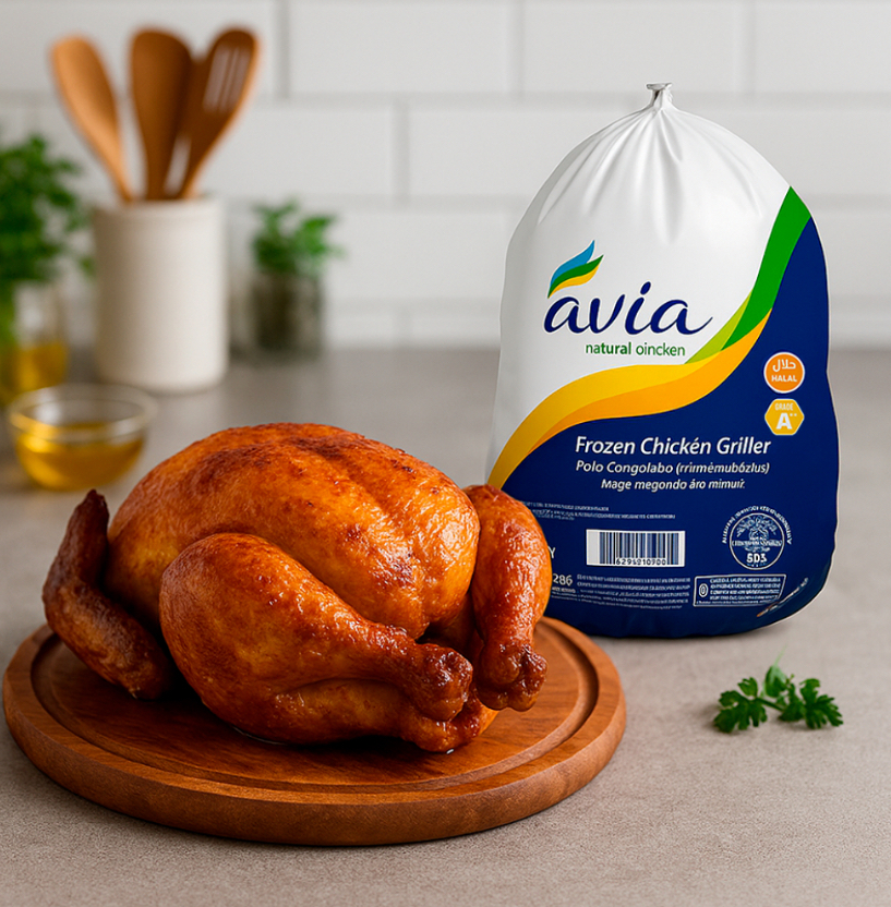 Caja de pollo entero congelado sin menudos Avia