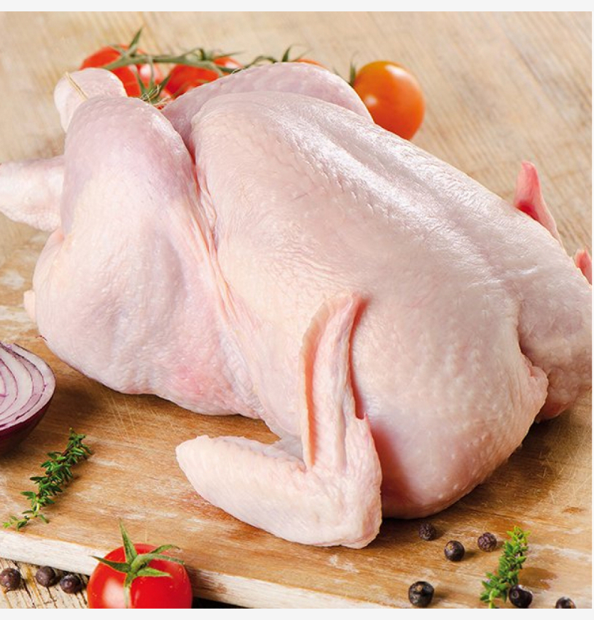 Caja de pollo entero eviscerado sin menudos 8kg /3.96 Lb 