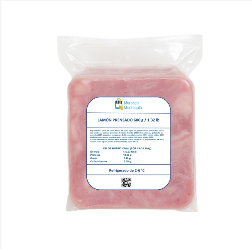 Jamón procesado 600 g/1.32 lb