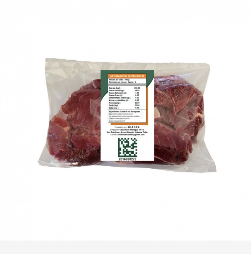 Carne de res troceada de segunda 907g / 2 lb