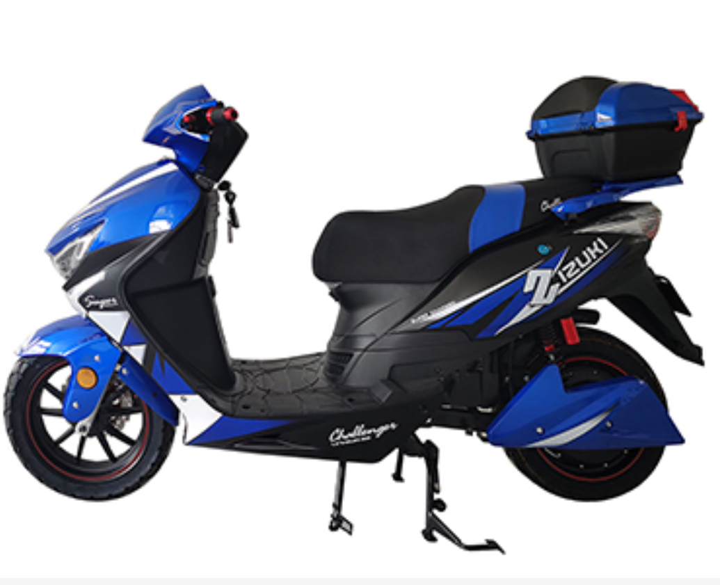 Moto eléctrica azul