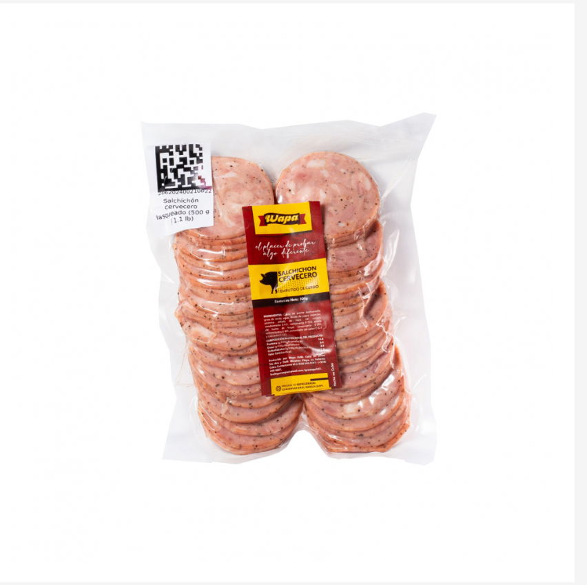 Salchichón cervecero lasqueado Wapa (500 g)