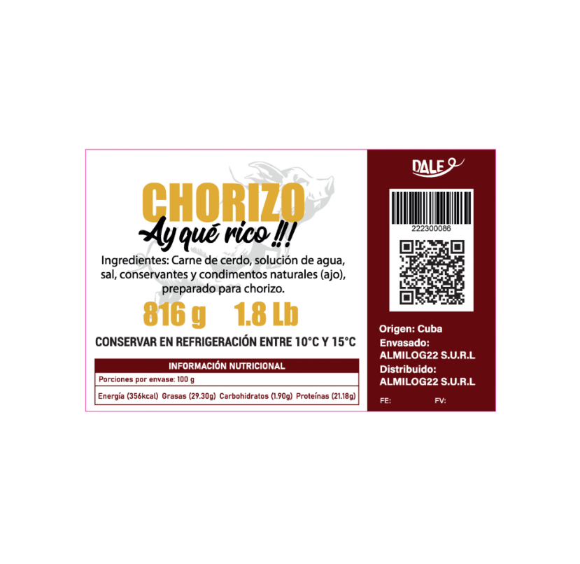 Chorizo Ay Que Rico 1.8 lb