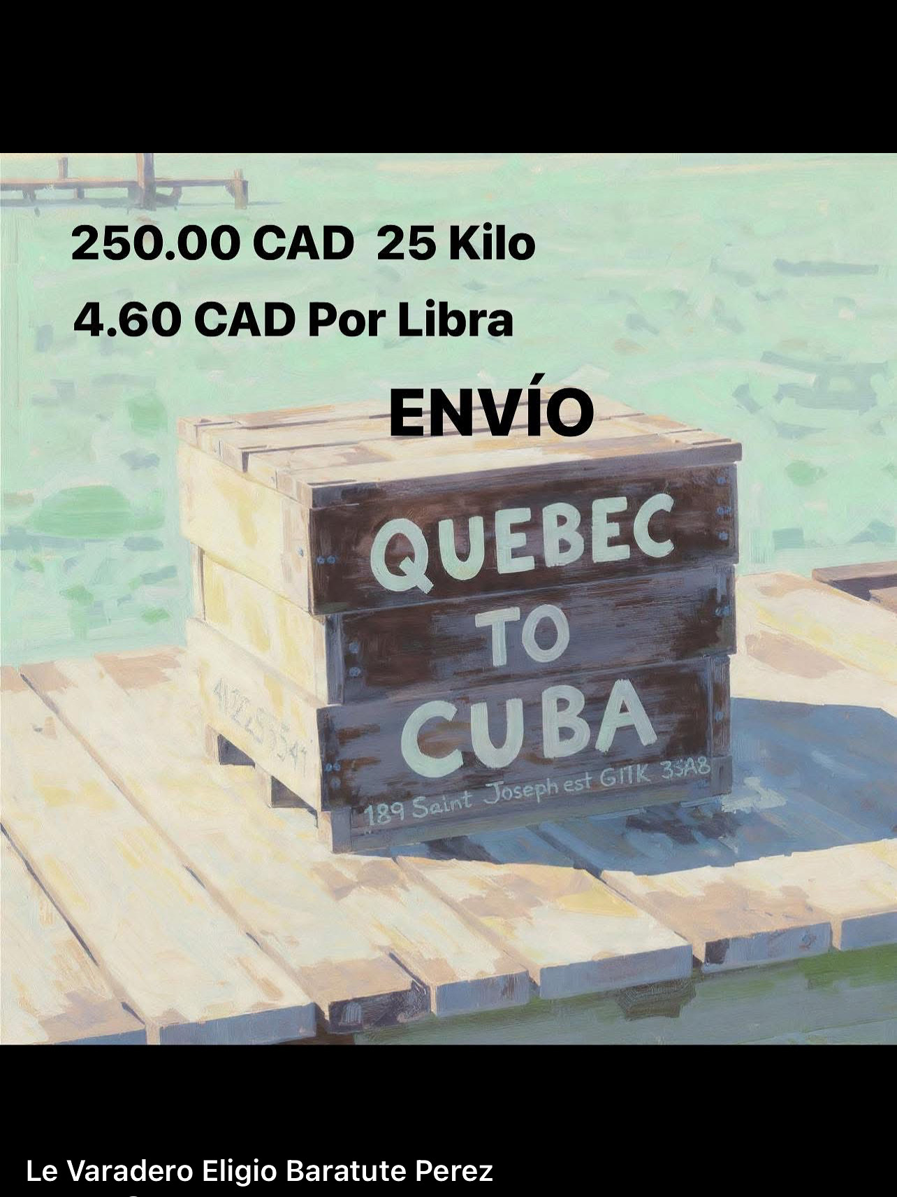 Envío Quebec a Cuba