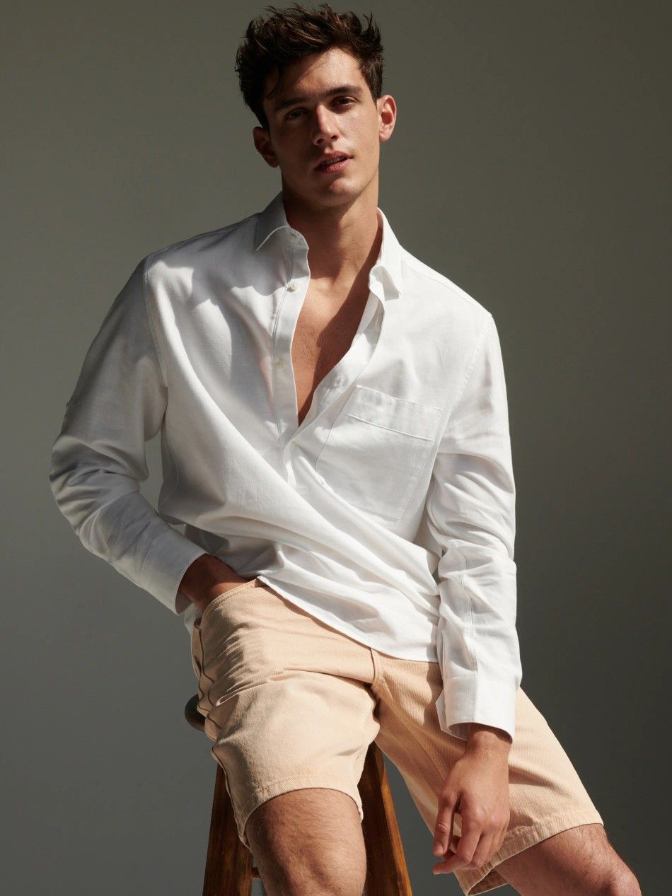 Classic White Button-Up Shirt